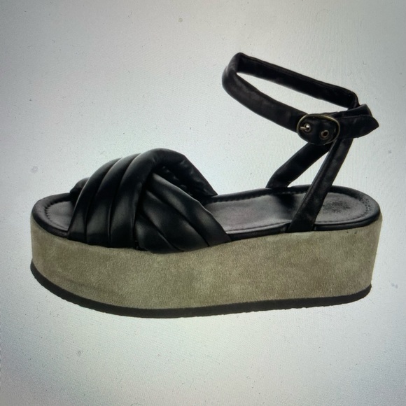 Isabel Marant Platform Leather Espadrilles - Picture 1 of 8